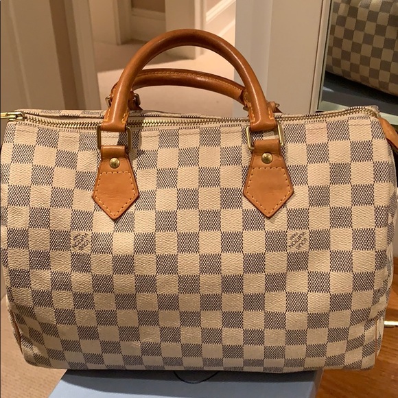 Louis Vuitton Handbags - Louis Vuitton Speedy 30 Damier Azur Canvas